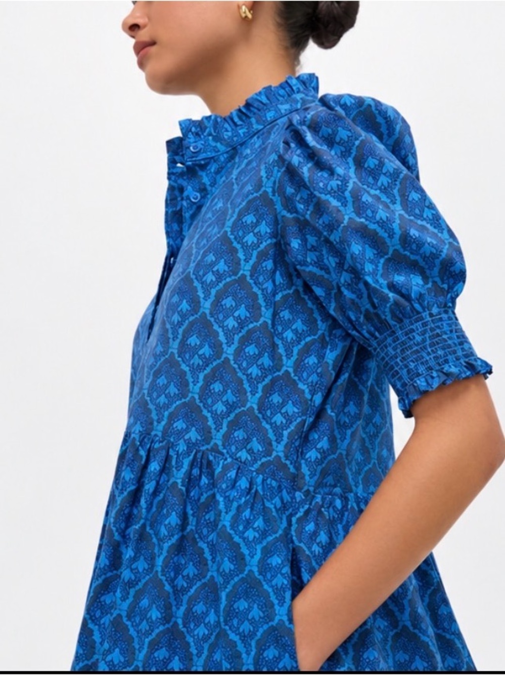 Hyacinth House Bennett Midi Dress Navy Blue Floral Size - Picture 5 of 13
